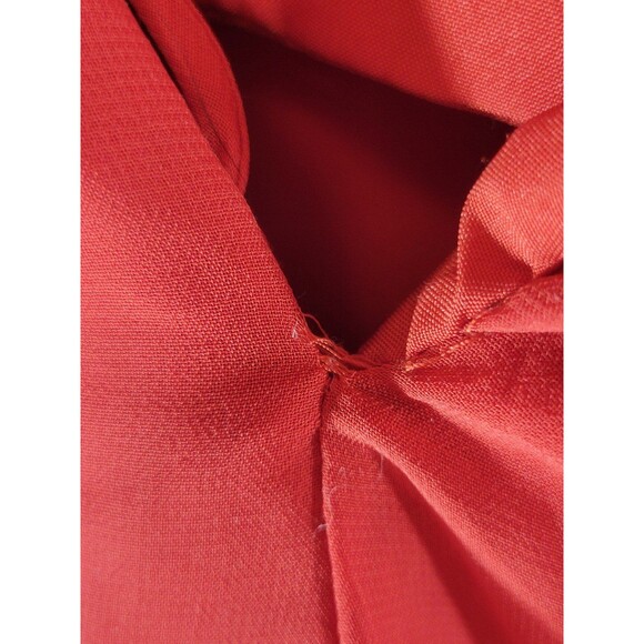 Red One Shoulder Chiffon Satin Trim Fit & Flare Wedding Prom Dress Size 2 - Picture 8 of 12